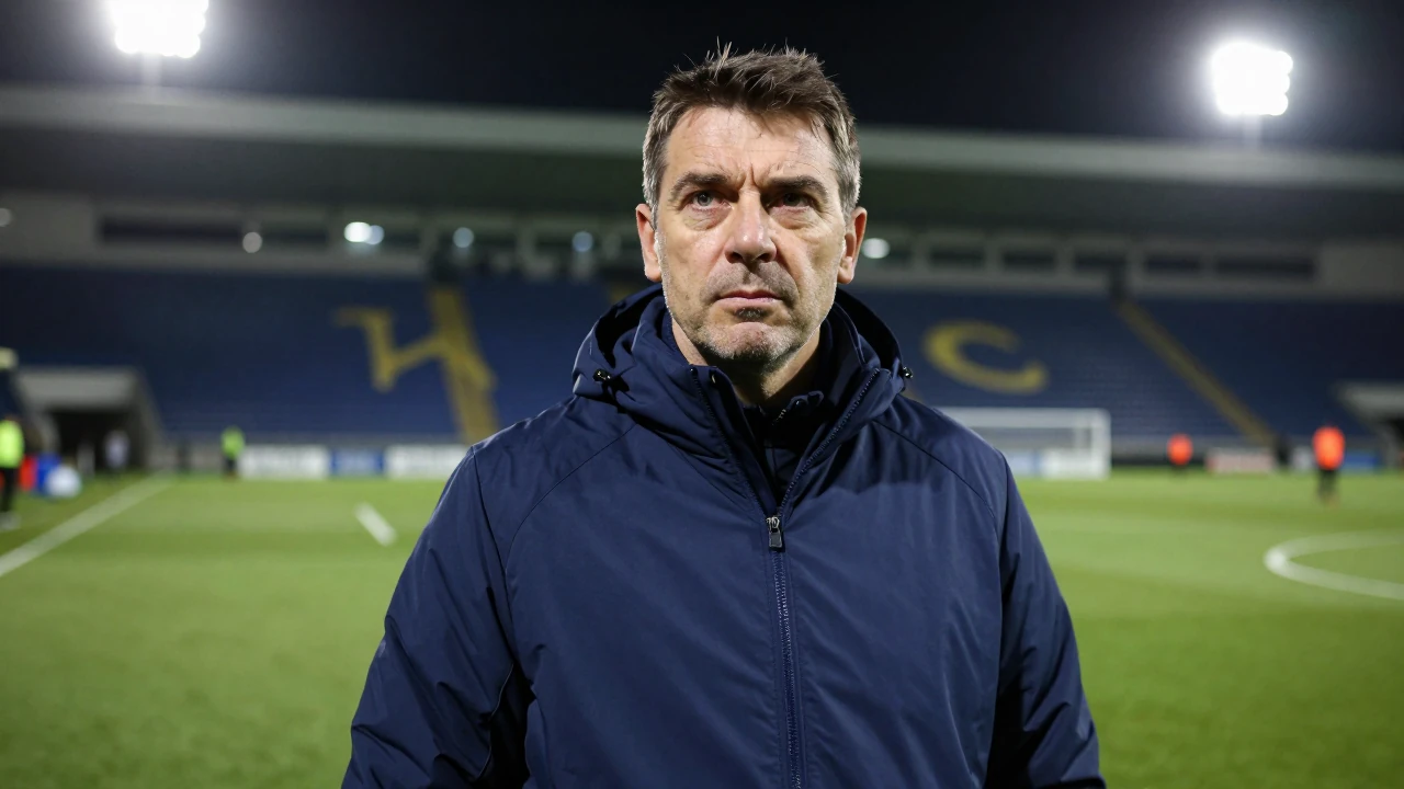 Sarpsborg 08-trener Stefan Billborn forklarer hvorfor han foretrekker kunstgresset på Intility Arena før kampen mot...
