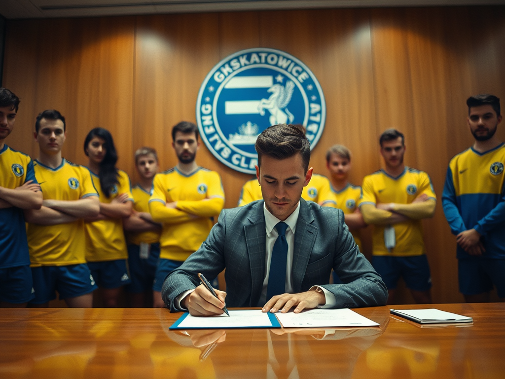 GKS Katowice prezentuje nowego zawodnika - B. Nowaka