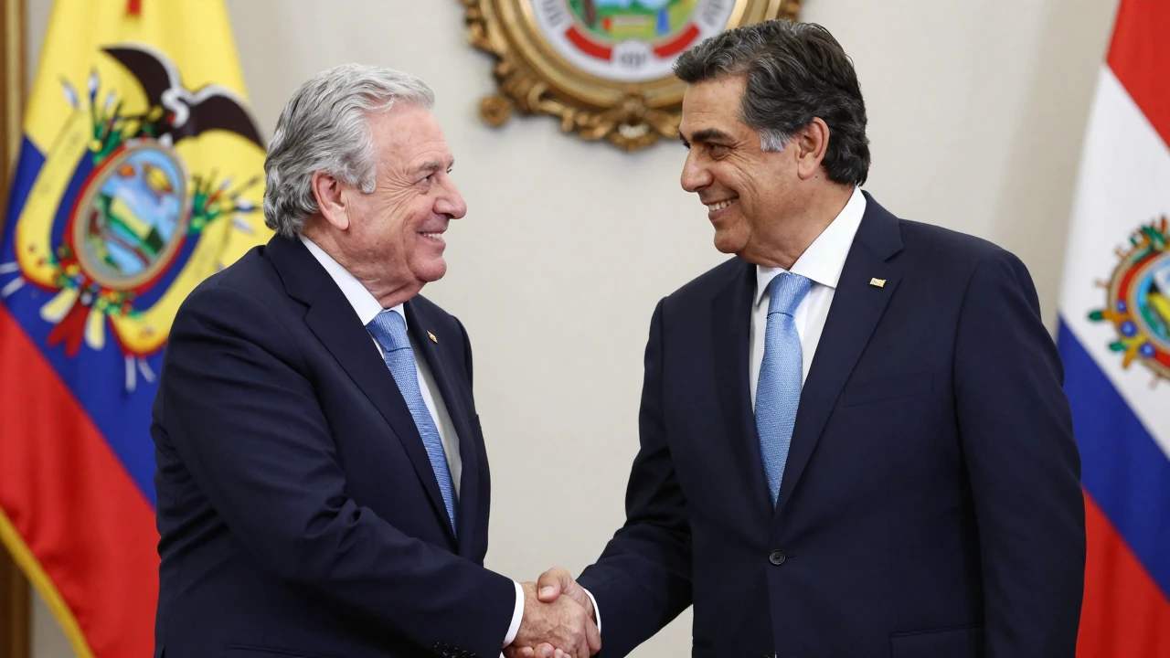 El presidente de Paraguay, Santiago Peña, llegó a Ecuador el martes 28 de julio de 2026 para reunirse con el presidente...