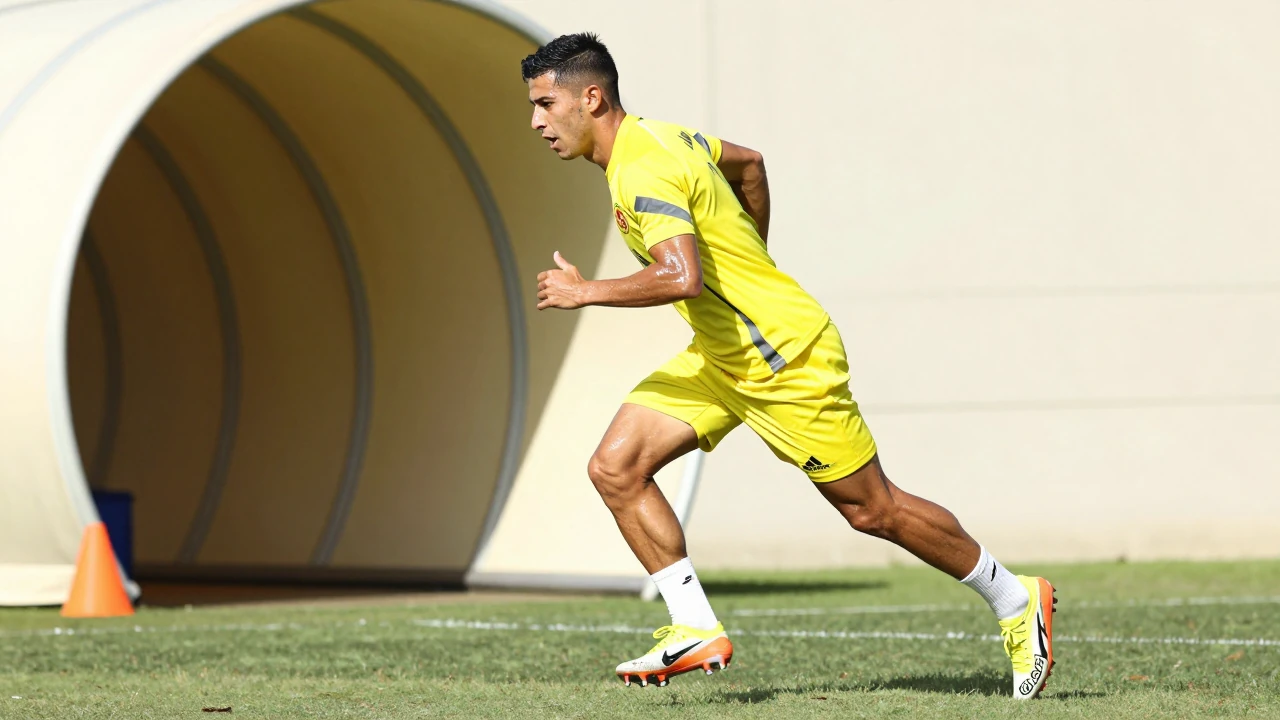 El mediocampista de 25 años del América, Edwin Cerrillo, se prepara para su debut en el máximo clásico del fútbol...