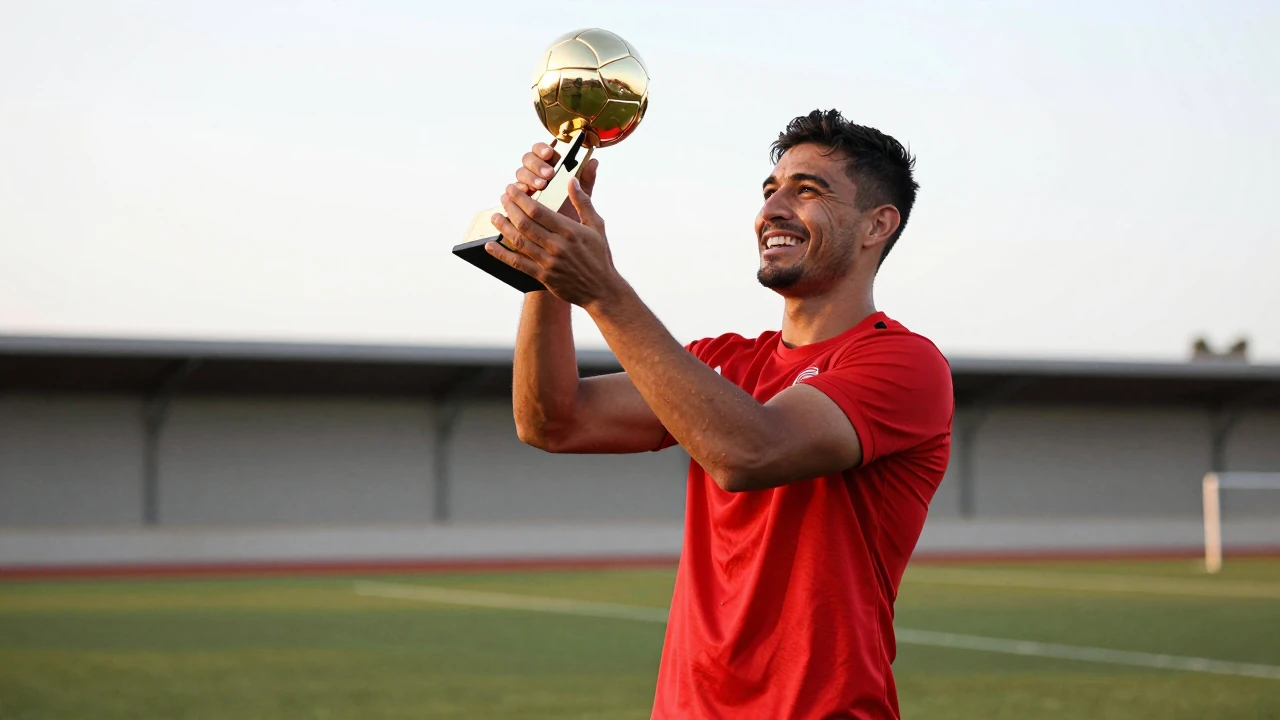 Guadalajara Chivas publicó una imagen de Roberto 'Piojo' Alvarado con el trofeo del Balón de Oro 2026 en sus redes...
