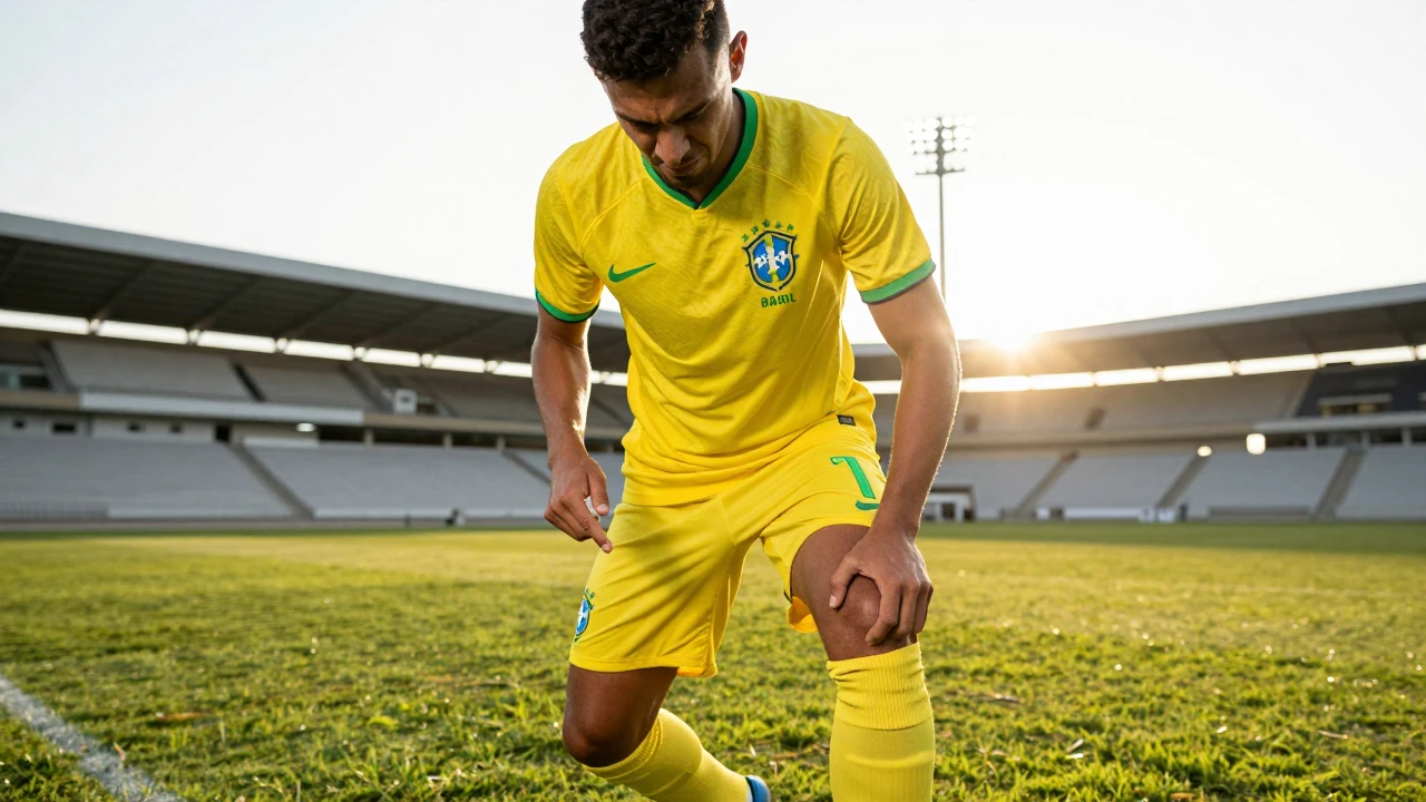 A Confederação Brasileira de Futebol dispensou o avançado Raphinha da seleção após um exame detetar um edema muscular na...