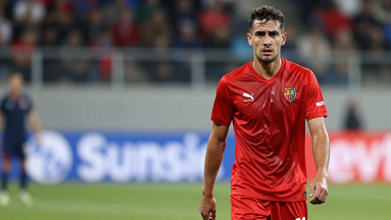 Xherdan Shaqiri was substituted on for the injured Ludwig Malachowski in the first half of FC Basel's 1-1 draw at Young...