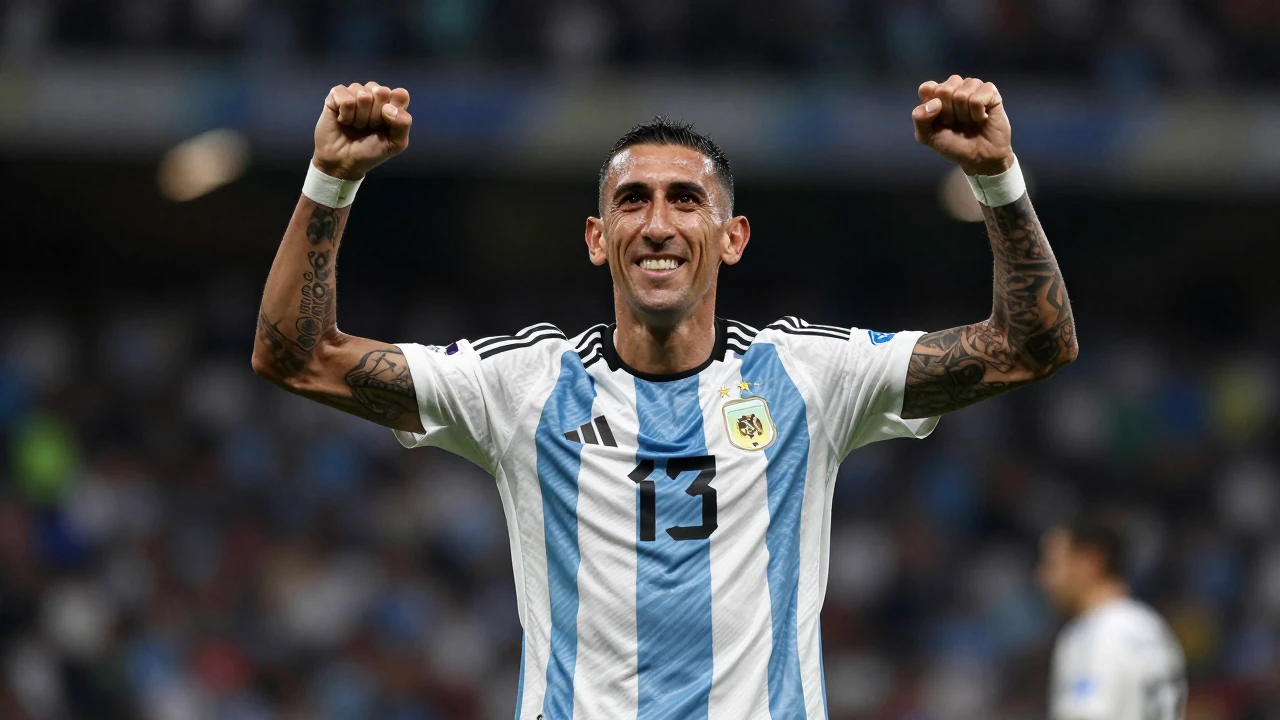 Ángel Di María's measured celebration after Montiel's missed penalty highlights the intense emotions surrounding the River vs