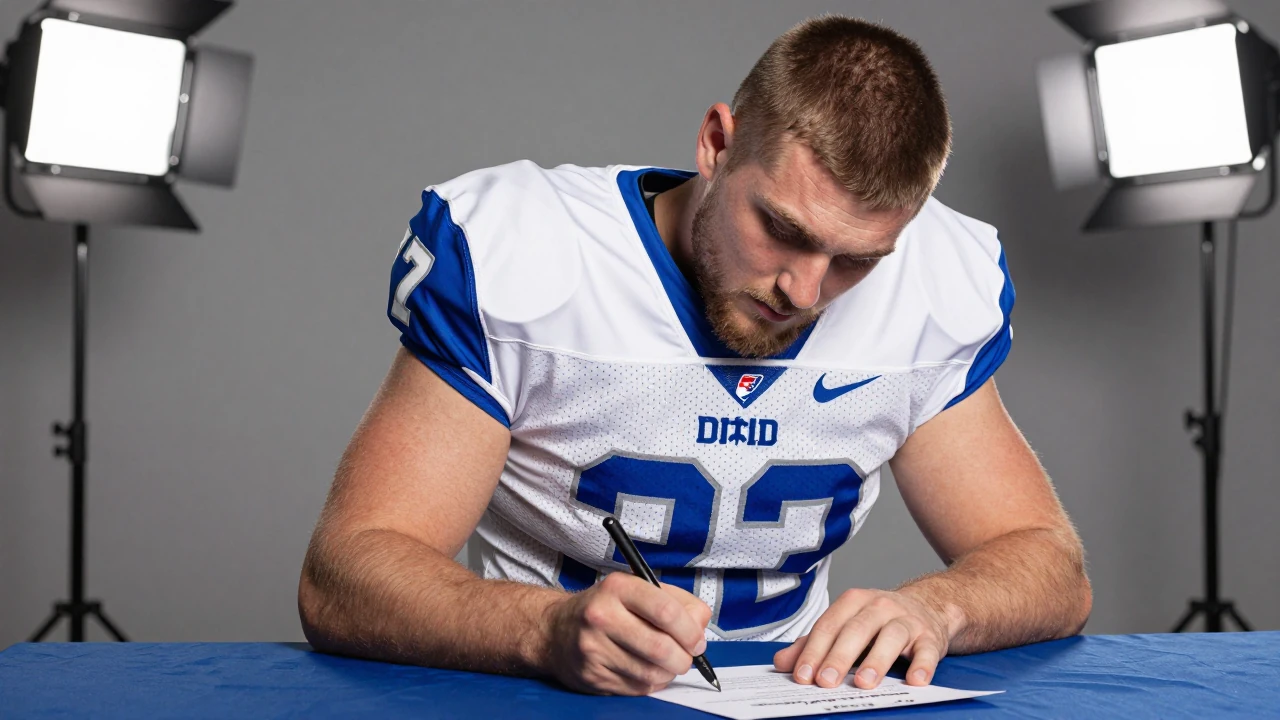 A standout from Morton, the towering offensive tackle has chosen Illinois for his college career