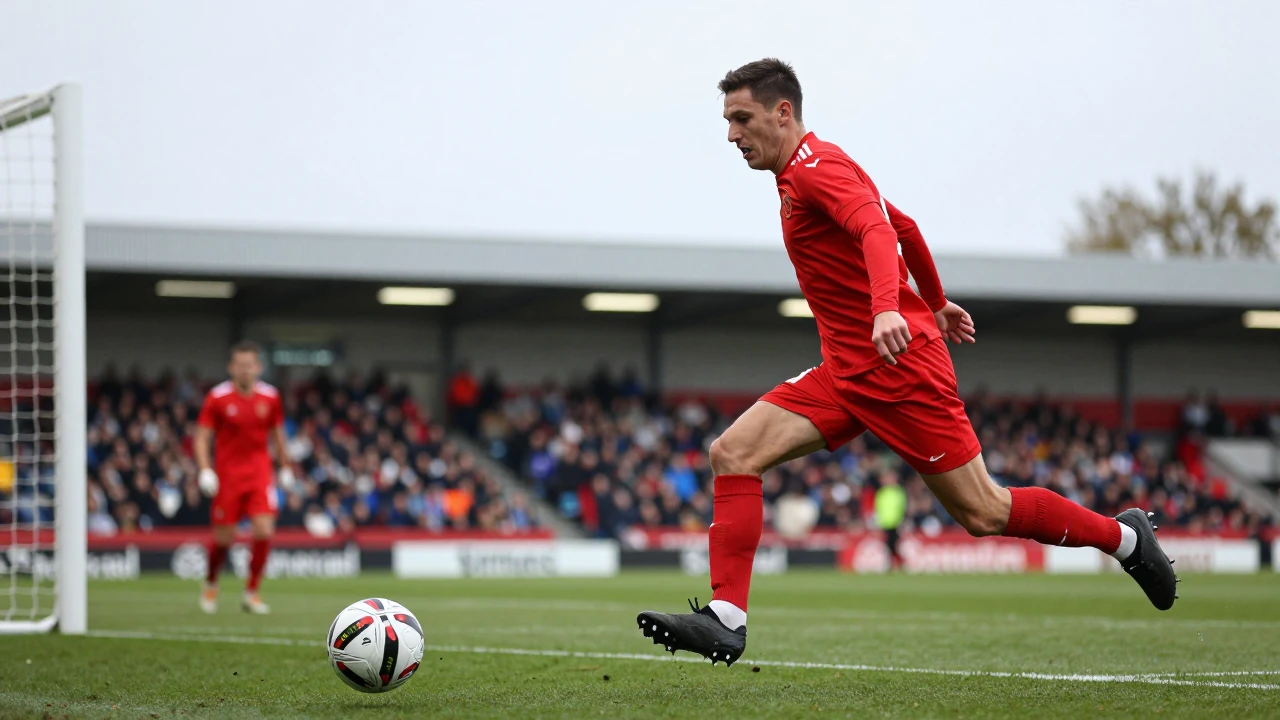 Joshua March scored the winner for Crewe Alexandra by hiding next to the post to intercept a goalkeeper's throw
