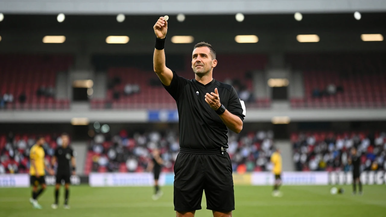 Football's rule-making body has supported a proposal to change the penalty shootout coin toss system to a single flip...
