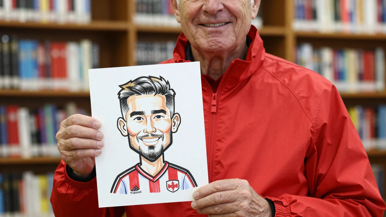 Long-time supporter and caricature artist Peter Blackburn launches a month-long exhibition of his football art at...
