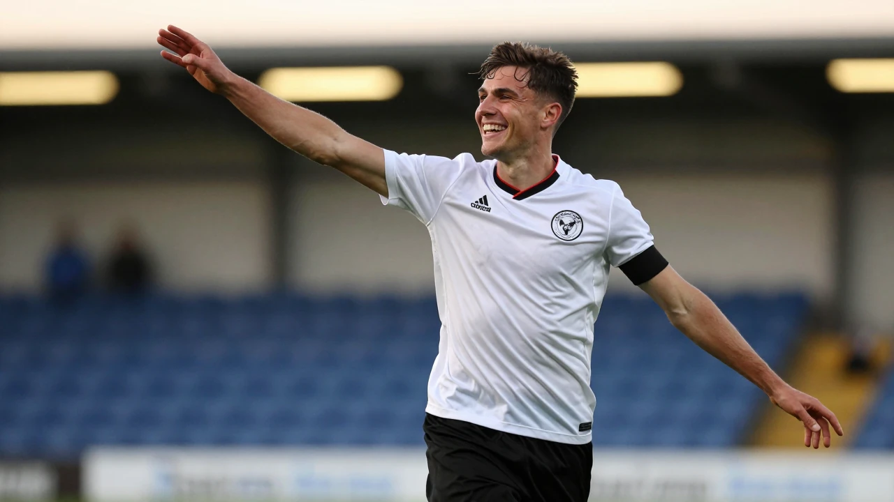 Stenhousemuir beat Queen's Park 2-0 at Lesser Hampden to go top of the Scottish Championship and set a new club record...