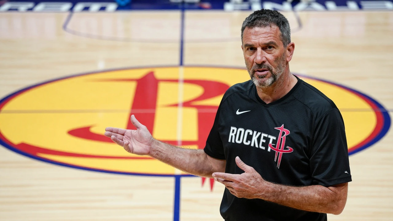 Houston Rockets Unveil New Court Design with Dunkstronaut Logo