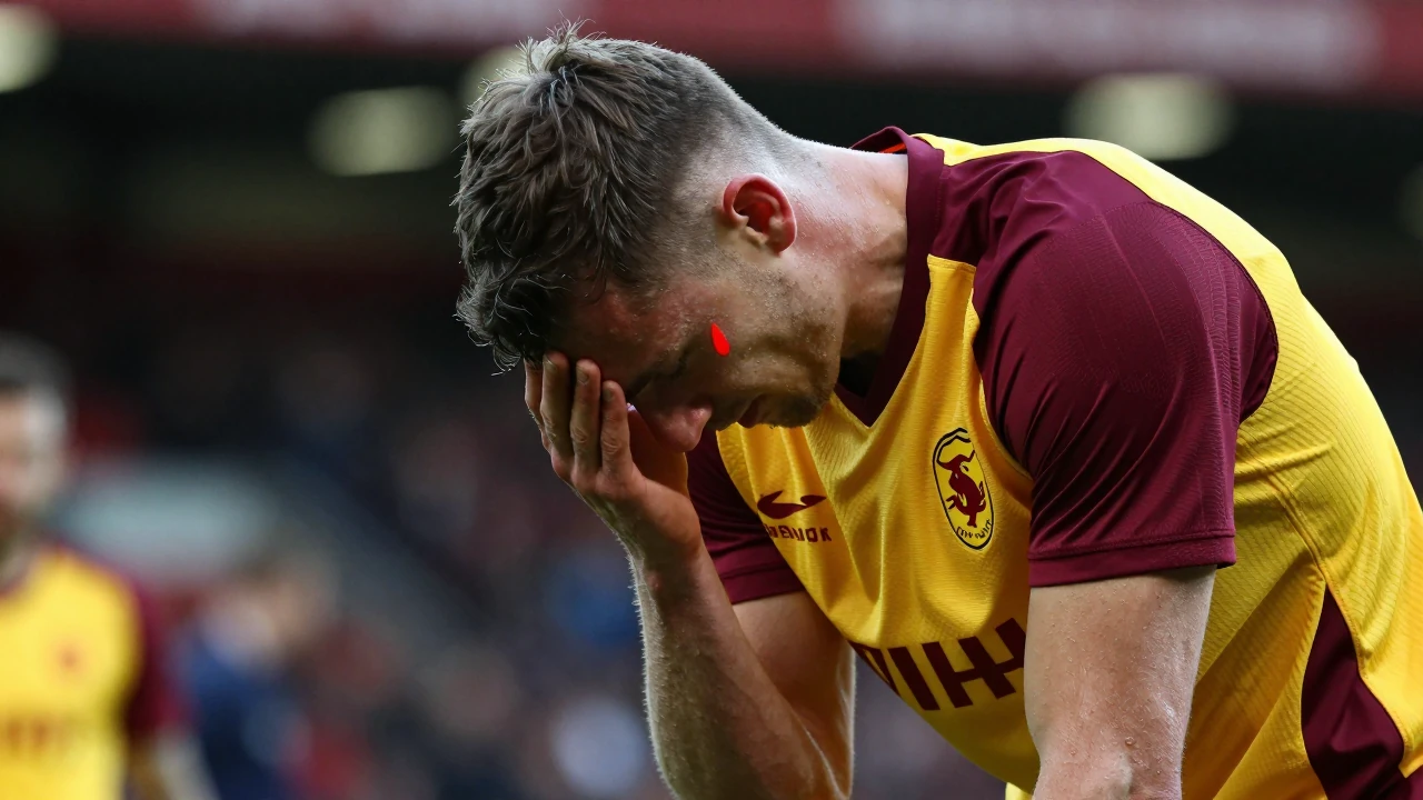 Motherwell manager Alfred Johansson says their 7-2 aggregate defeat to Freiburg feels harsh, pointing to red cards in...