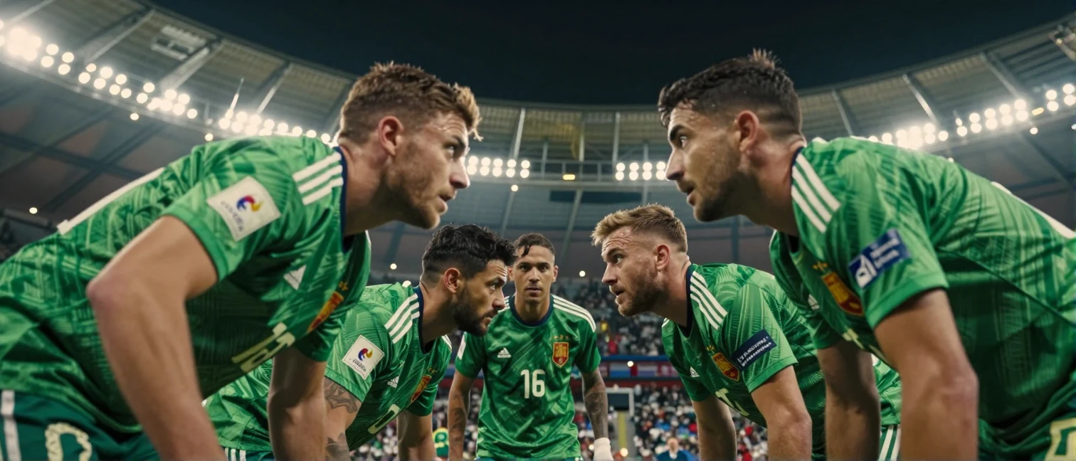 A Seleção Nacional de Portugal enfrenta a Espanha nos oitavos de final da Copa do Mundo 2026, em um estádio com...