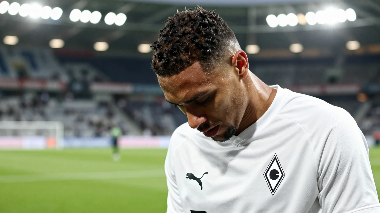 RB Leipzig secured a 3-0 Bundesliga victory over Gladbach, with Gladbach players Florian Neuhaus and Franck Honorat...