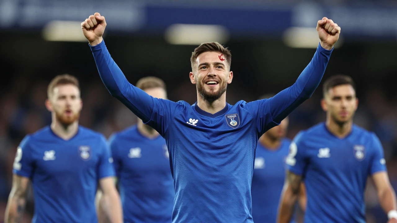 Millwall Football Club forward Caleb Taylor netted in the derby win against Charlton, with the celebration photo...