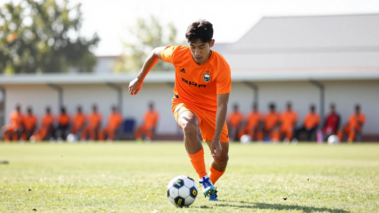 El técnico granota, Luis Castro, convocó al lateral derecho Diego Moyano, de 14 años, para una sesión con la plantilla...