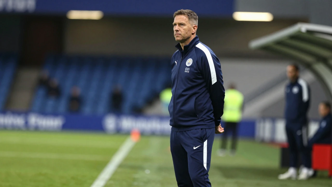 Birmingham City's Tom Wagner reacts to Pep Clotet's emotional message to fans after the former manager's return to St
