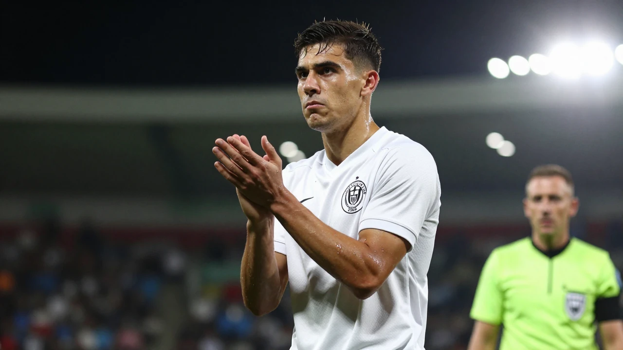 Adrià Altimira was sent off with two quick yellow cards, the second for mocking applause towards referee Ortiz Arias, in...