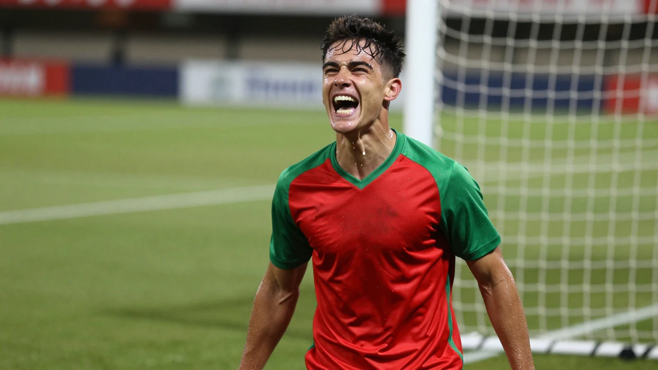 De Marokkaanse aanvaller Adam Tahaoui opende de score voor NEC Nijmegen in de Eredivisie-wedstrijd tegen Excelsior...