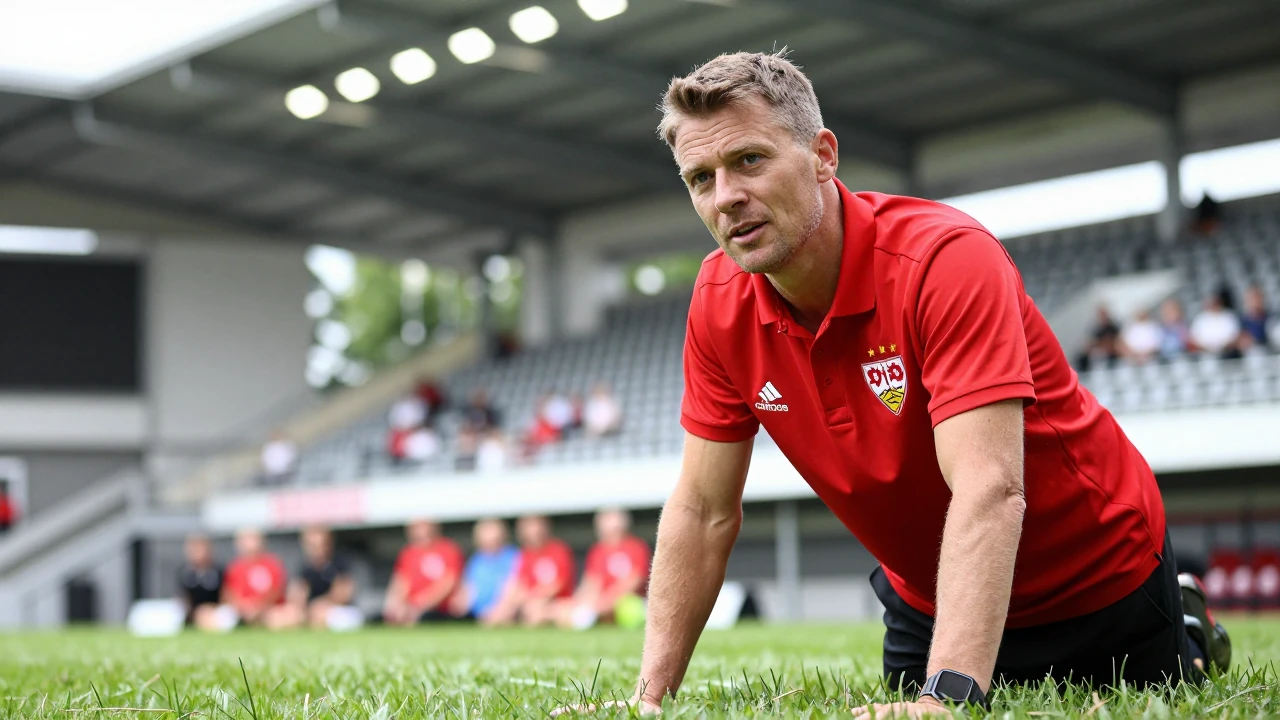 Der VfB Stuttgart hat seinen modernisierten Club 1893 auf der Gegentribüne eröffnet, einen 600 Quadratmeter großen Ort...