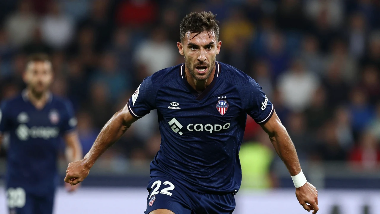 An image of Oscar Duarte in the 2022 derby against Valencia, published by Reuters Connect, contrasts with Levante UD's...
