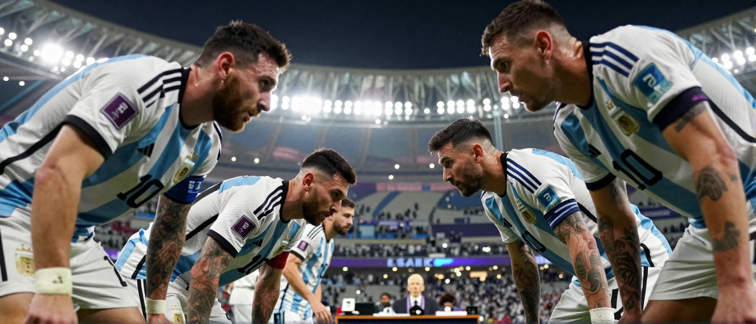 Argentina's World Cup semi-final against England will see them wear their navy blue away kit, raising questions about...