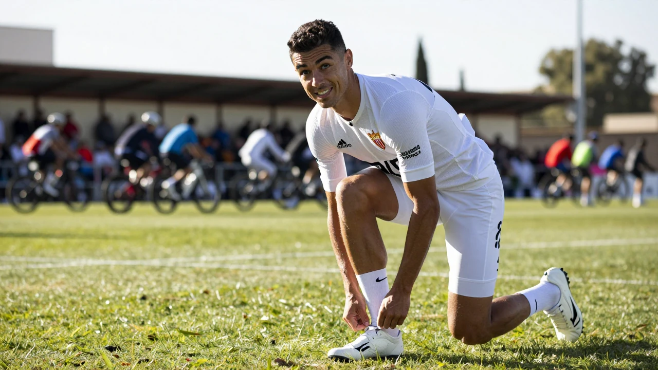 El Sevilla FC fue el anfitrión de honor en la llegada de la etapa 17 de La Vuelta 2026 en el Paseo Colón, con Jesús Navas...