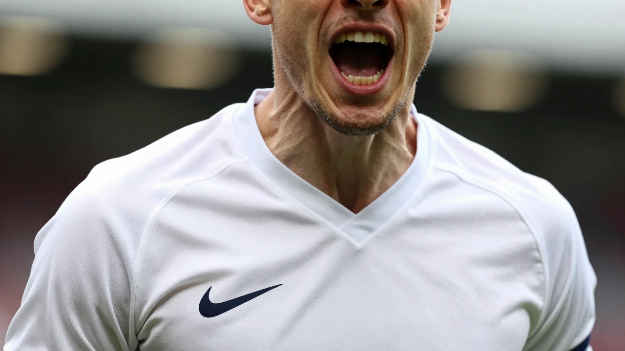 A photograph of a Preston North End fan celebrating during the recent derby against Blackburn Rovers has been licensed...