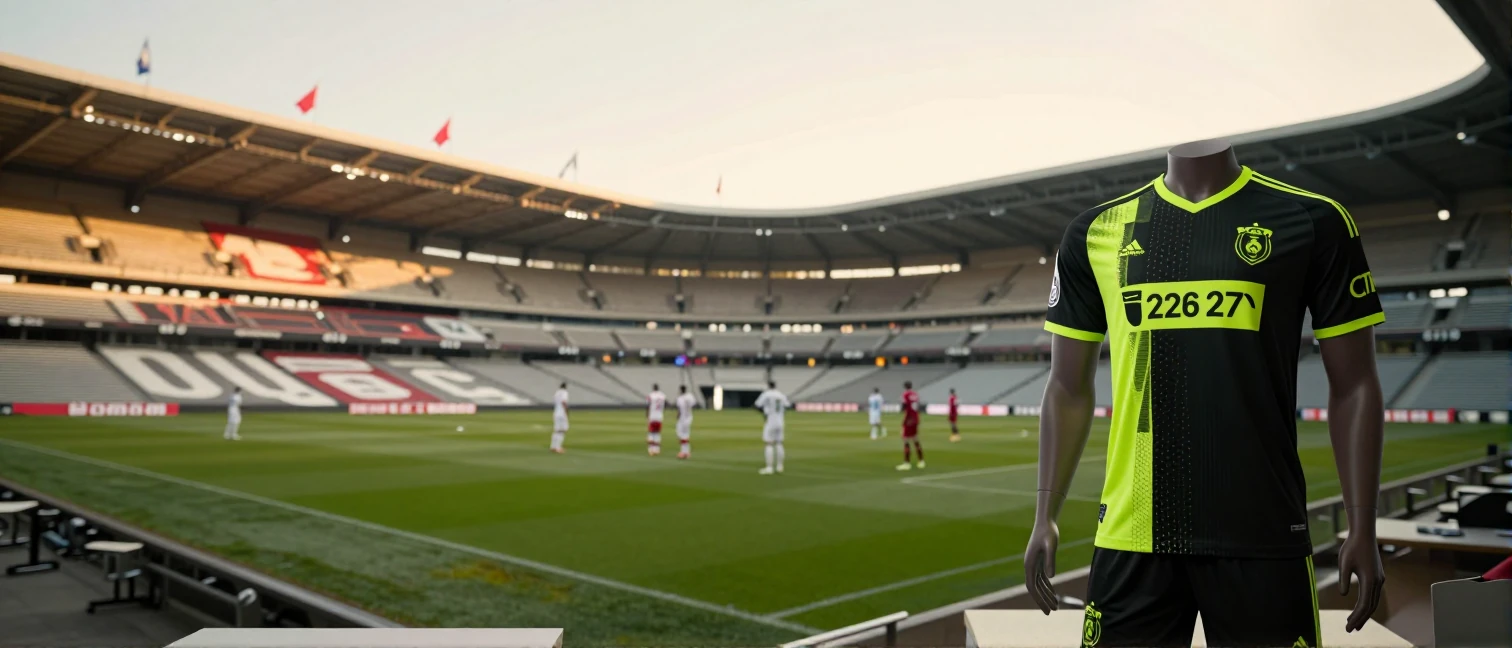 Sevilla FC completa su colección de camisetas Adidas 2026-27 con una tercera equipación negra y detalles fluorescentes...