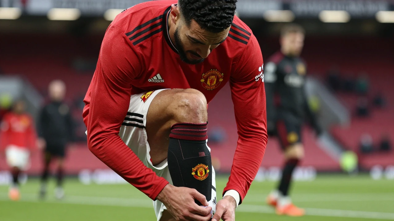 Manchester United's Mason Mount suffers an injury in a friendly match against Paris Saint-Germain, overshadowing the...