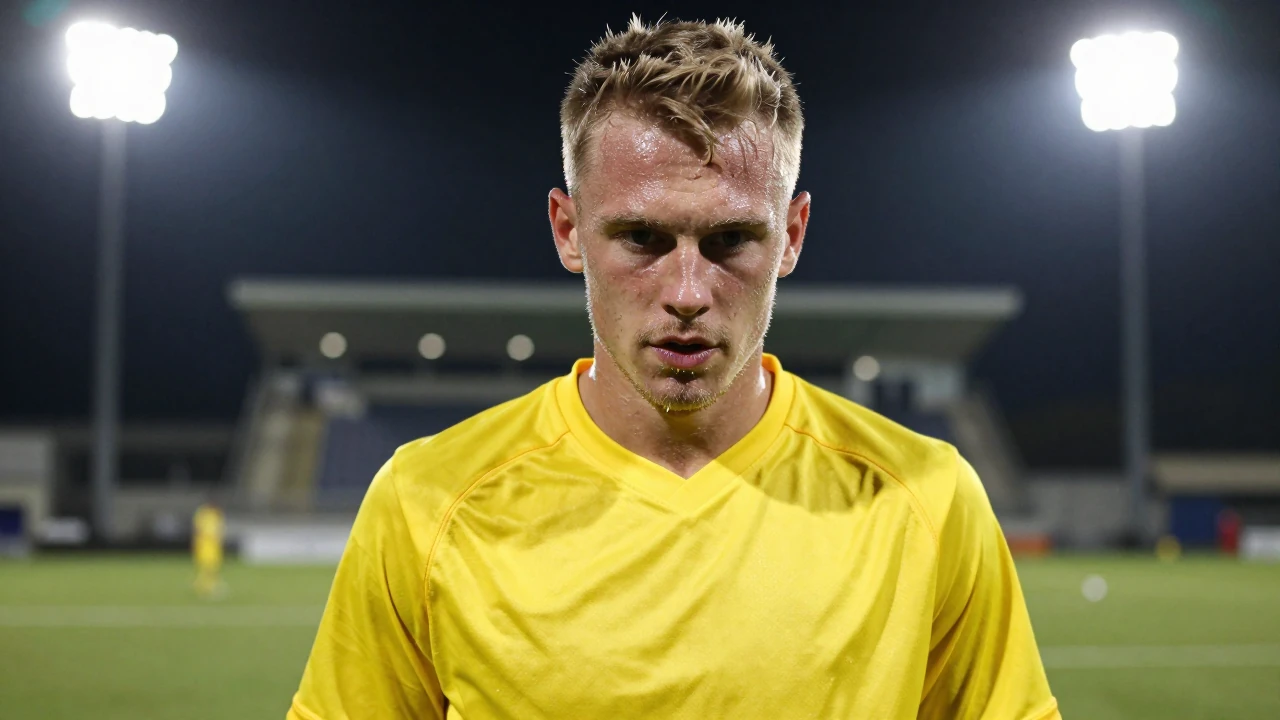 Ein Foto zeigt Erling Haaland beim Aufwärmen vor dem Bundesliga-Spiel zwischen Borussia Dortmund und Mainz 05 im Oktober...
