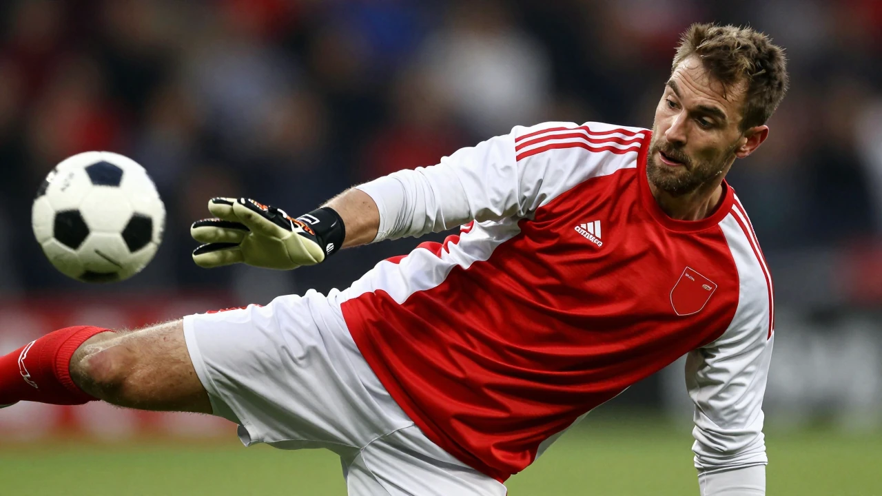 Bristol City's Jed Ward makes a crucial save to help Walsall secure a stunning upset win against the Robins