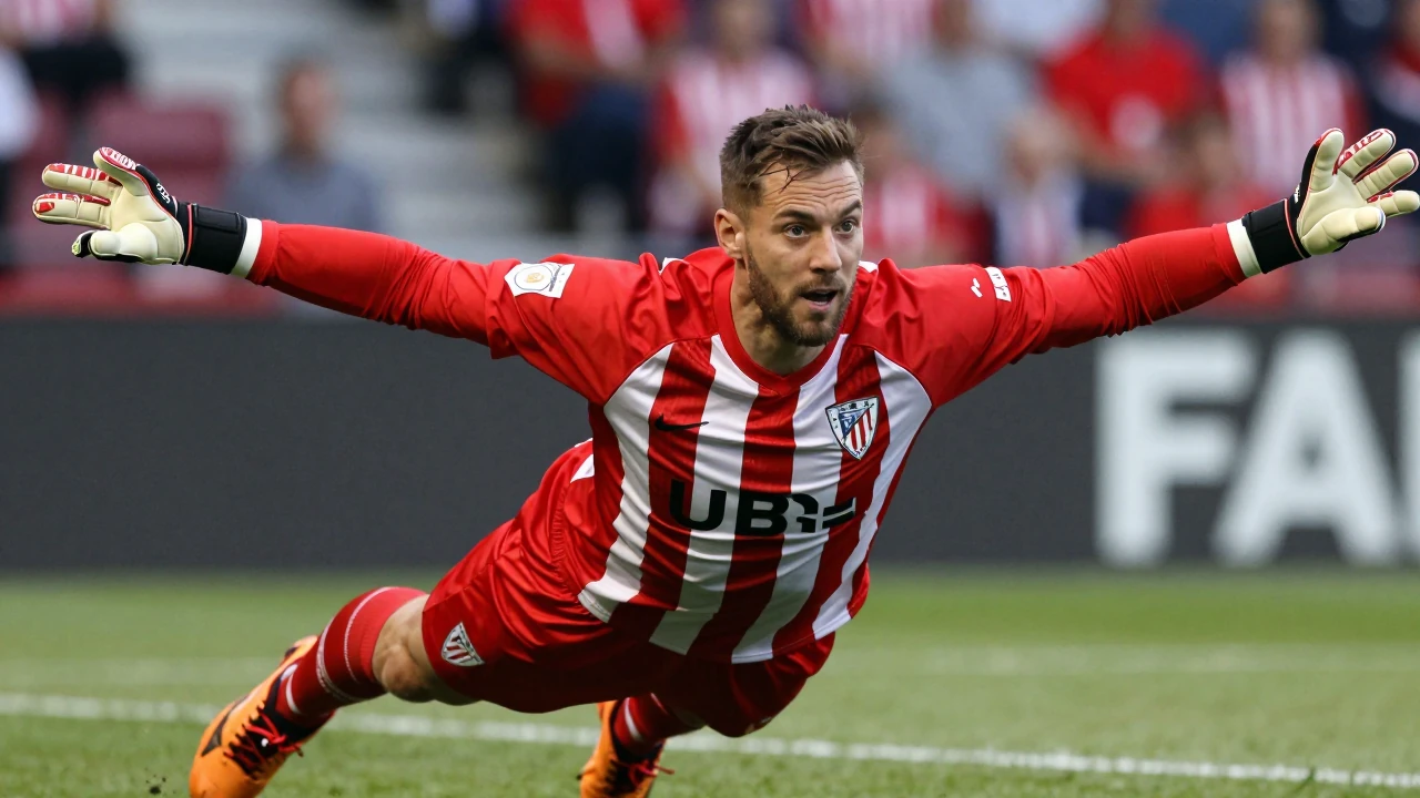 El portero Unai Simón fue nombrado Jugador del Partido tras una actuación destacada en la derrota 2-0 del Athletic Club...