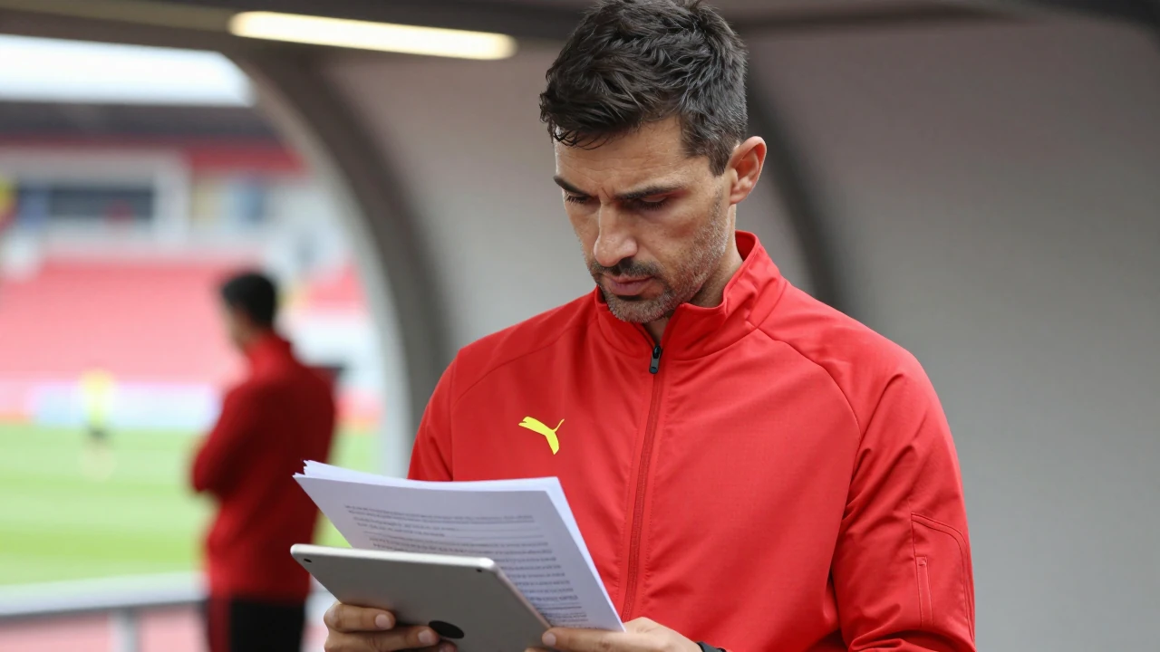 Sportdirektor Benni Weber und Geschäftsführer Michael Ströll analysieren die Transferaktivitäten des FC Augsburg, während...