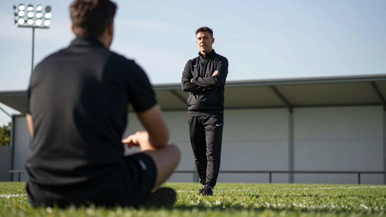 Sturm-Trainer Fabio Ingolitsch stellte sich vor dem Europa-League-Spiel gegen Stade Rennes den Medien und nahm zu Kritik...