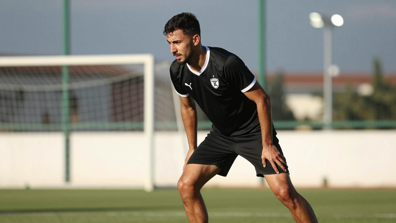 Trendyol 1. Lig'in 9. haftasında deplasmanda Kayserispor ile karşılaşacak olan Manisa FK, antrenmanlarda ısınma, top...