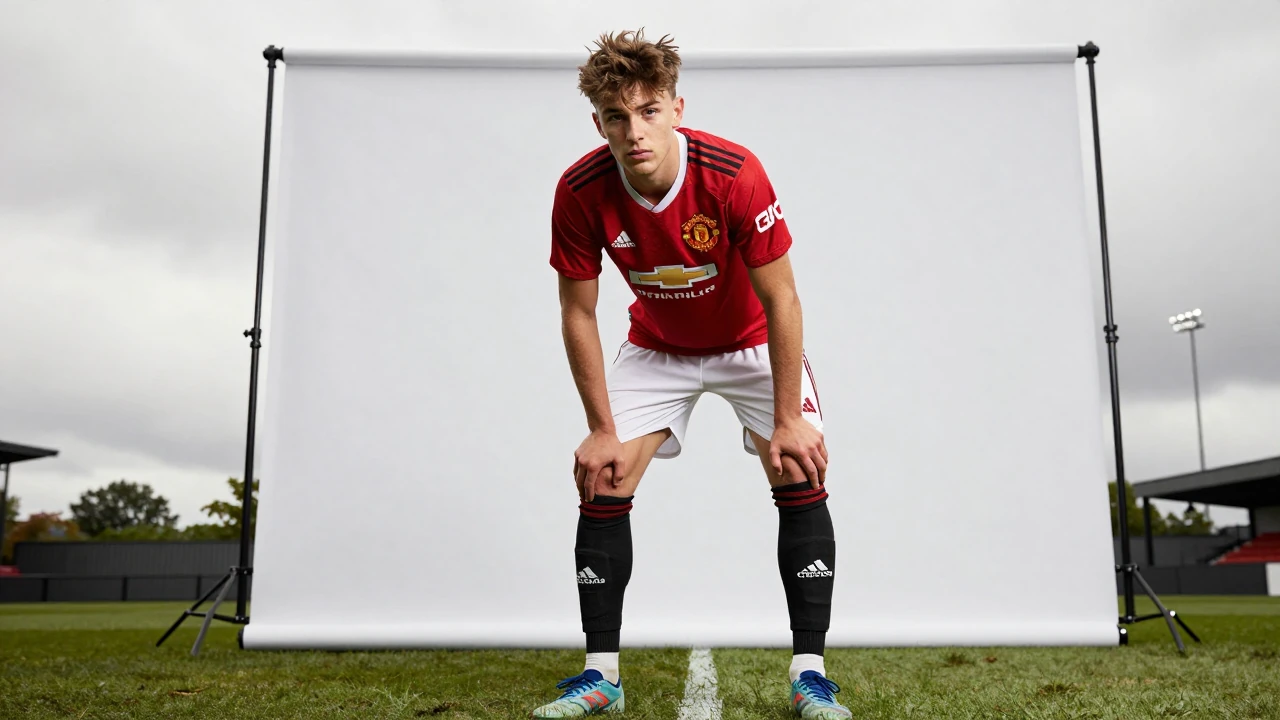 Manchester United forward Shea Lacey has signed his first professional contract with the club after scoring his first...