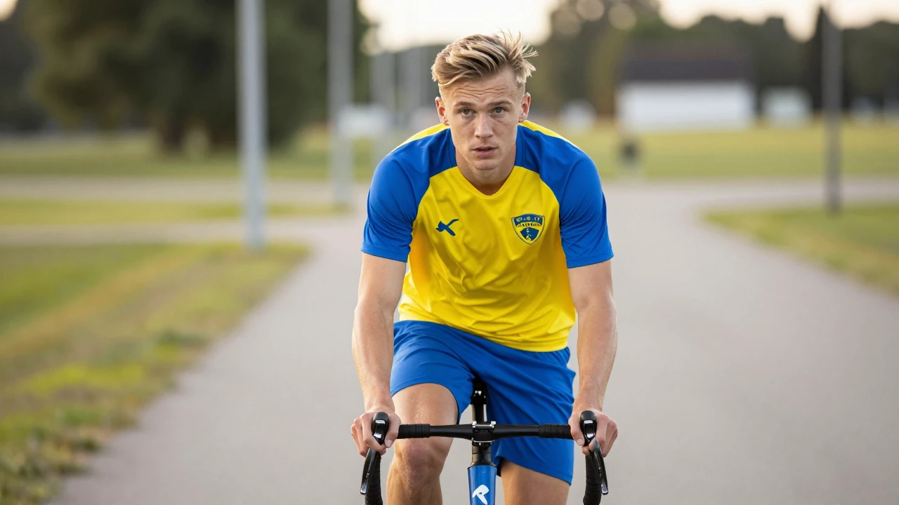 En straffspelare som skakar Champions League fortfarande cyklar till matcher och använde sig av Subway Swedens...