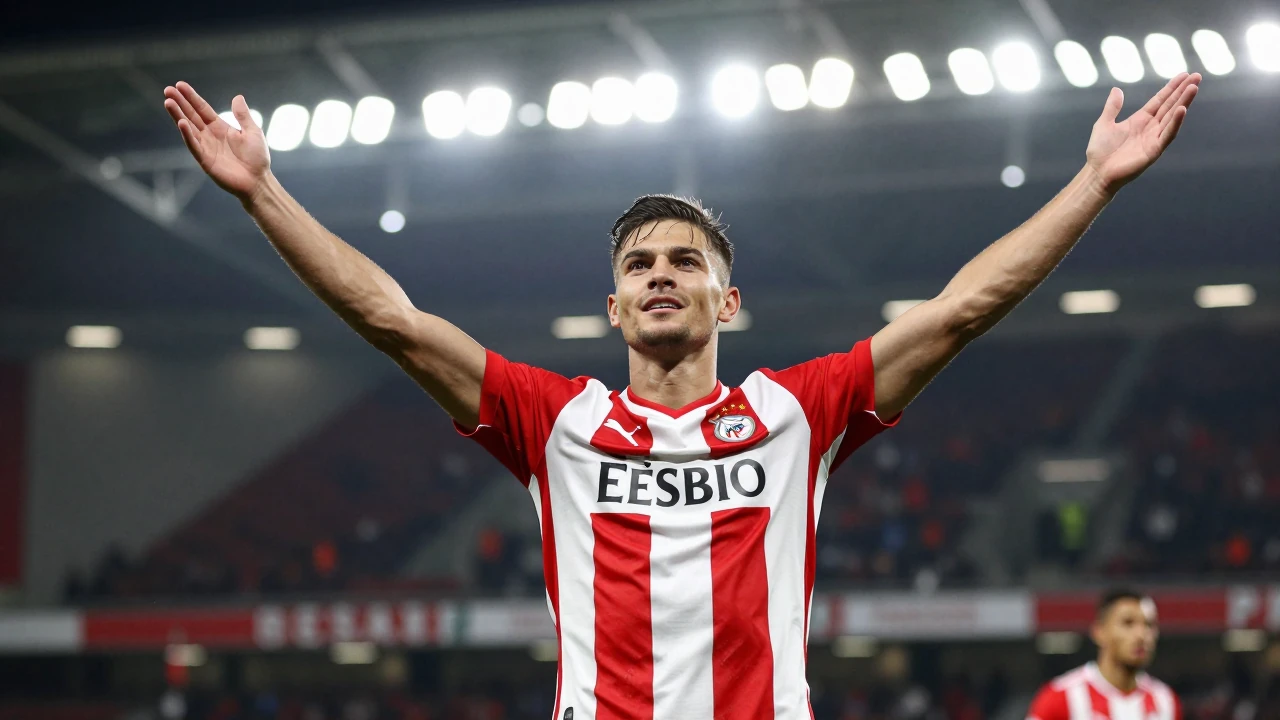 PSV Eindhoven secured a victory over FC Groningen in the Vriendenloterij Eredivisie, a match captured by Reuters Connect