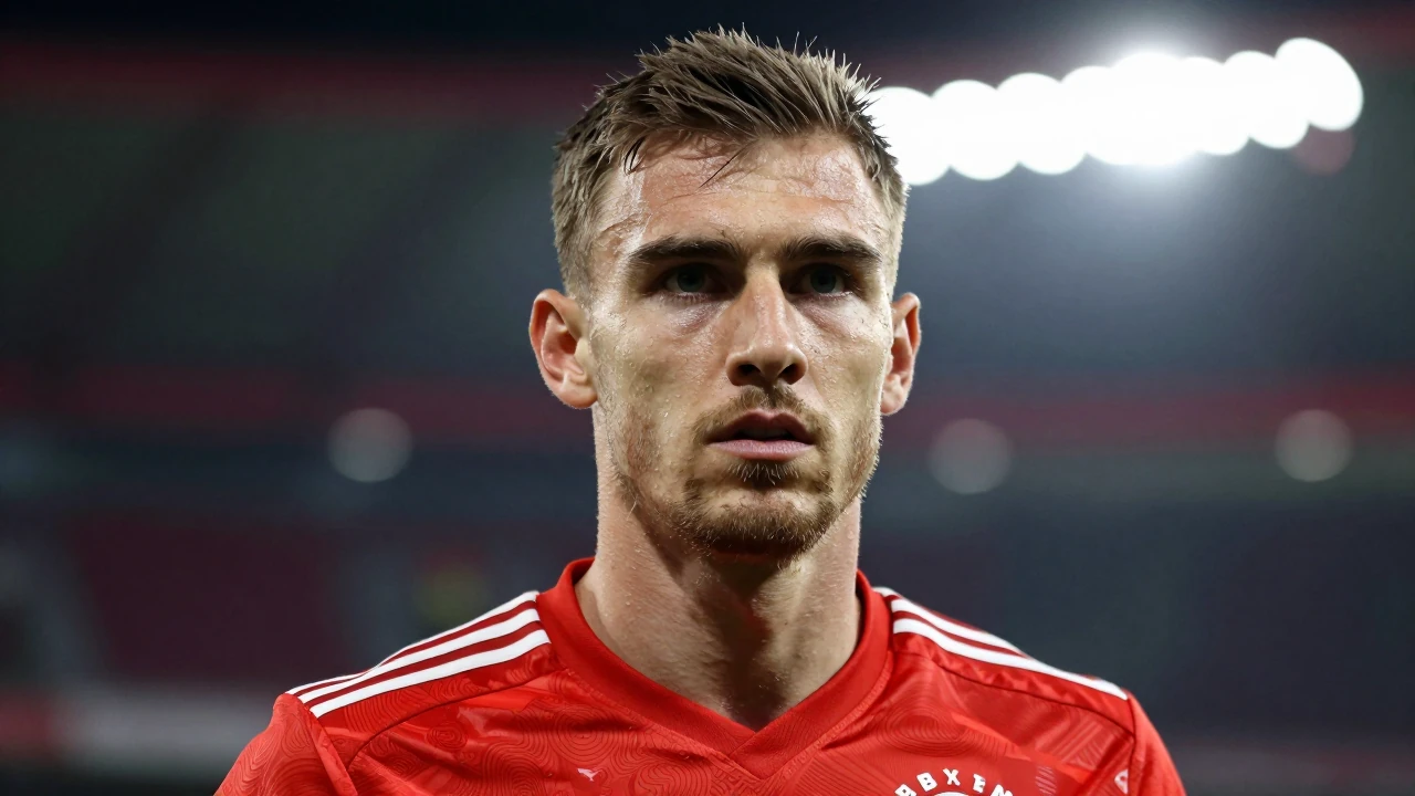 Bayern Münchens Konrad Laimer zeigt Respekt vor VfB Stuttgart vor dem Bundesliga-Auftakt, obwohl der VfB nach einem Spiel...