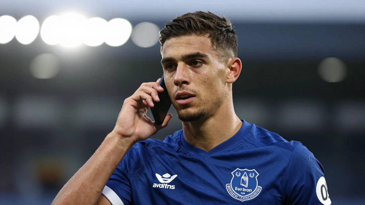 Everton winger Iliman Ndiaye's father insists his son will stay at Goodison Park despite Saudi interest