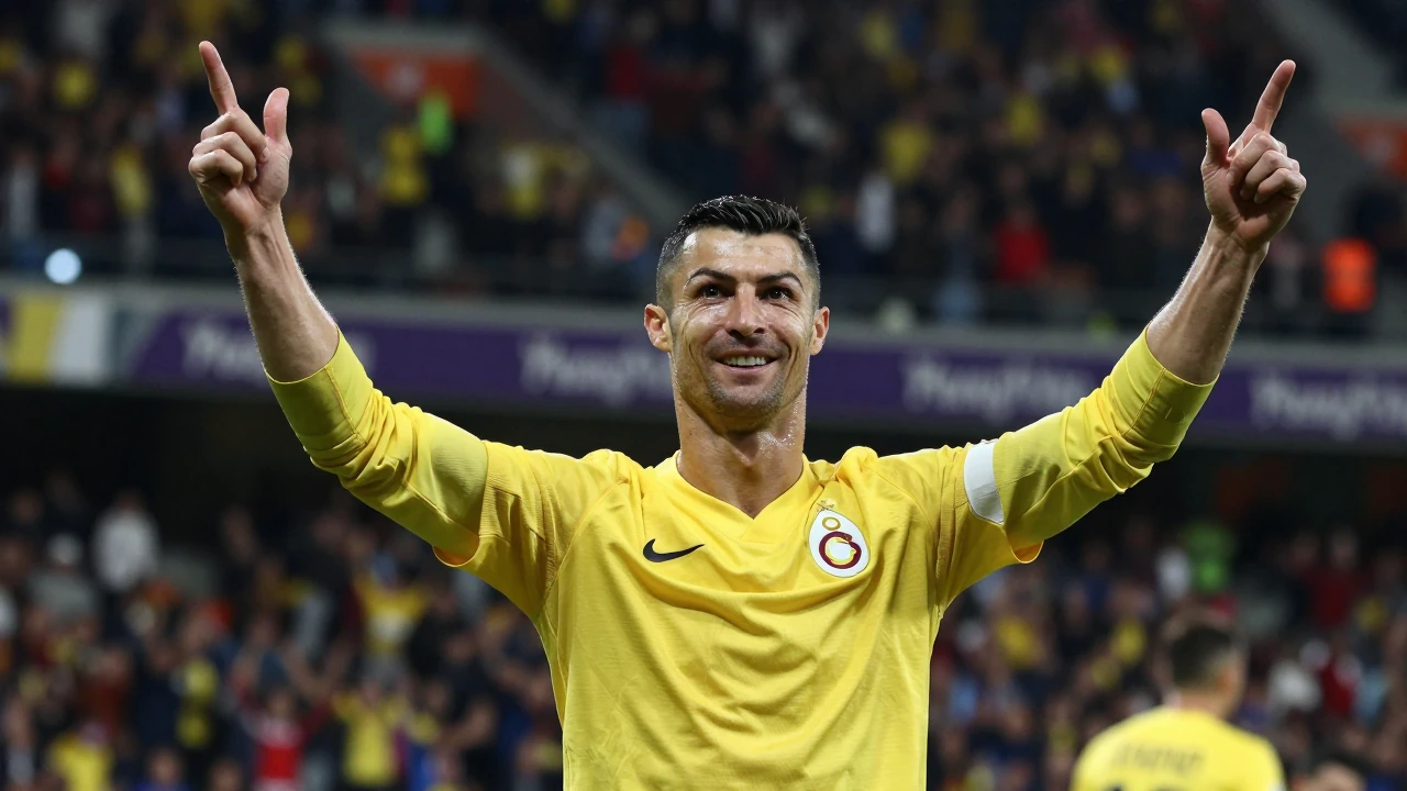 Galatasaray'ın Göztepe'yi 3-2 yendiği maçın ardından yeni transfer Rafael Leao, Ali Sami Yen'de taraftarların karşısına...