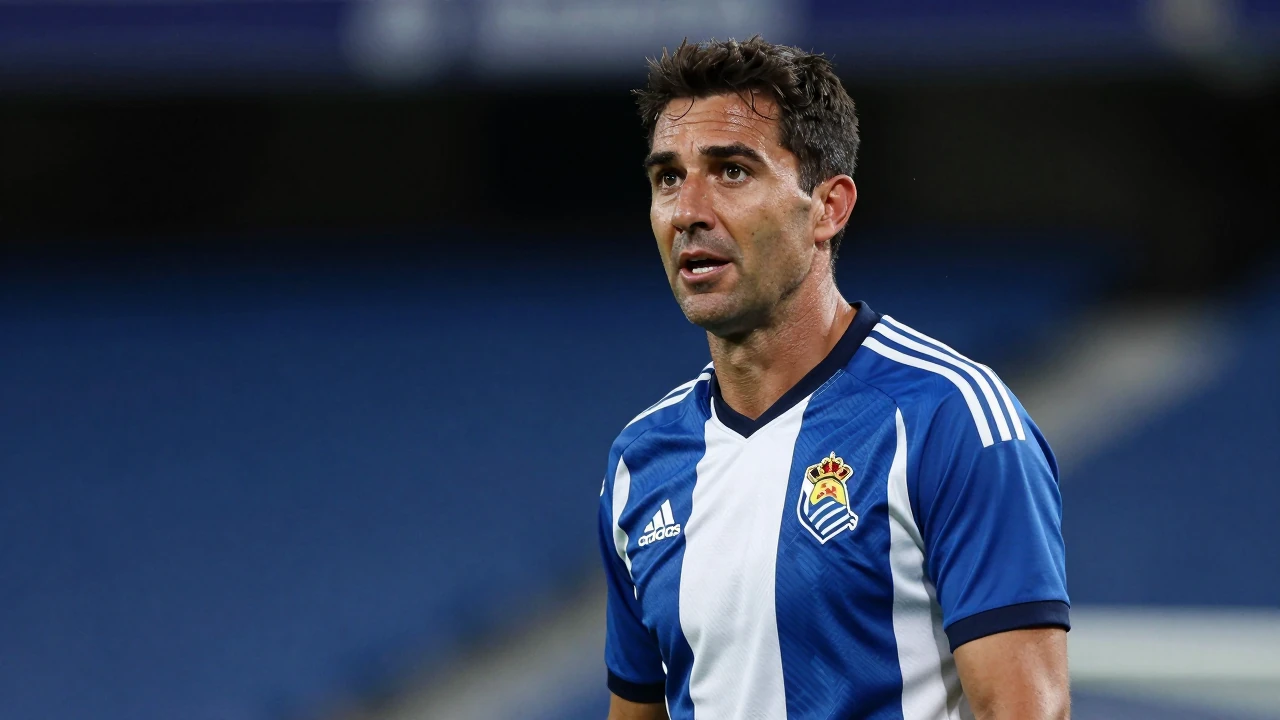 El entrenador Pellegrino Matarazzo habló con Orri Óskarsson tras la derrota 1-0 de la Real Sociedad frente al Real Betis...