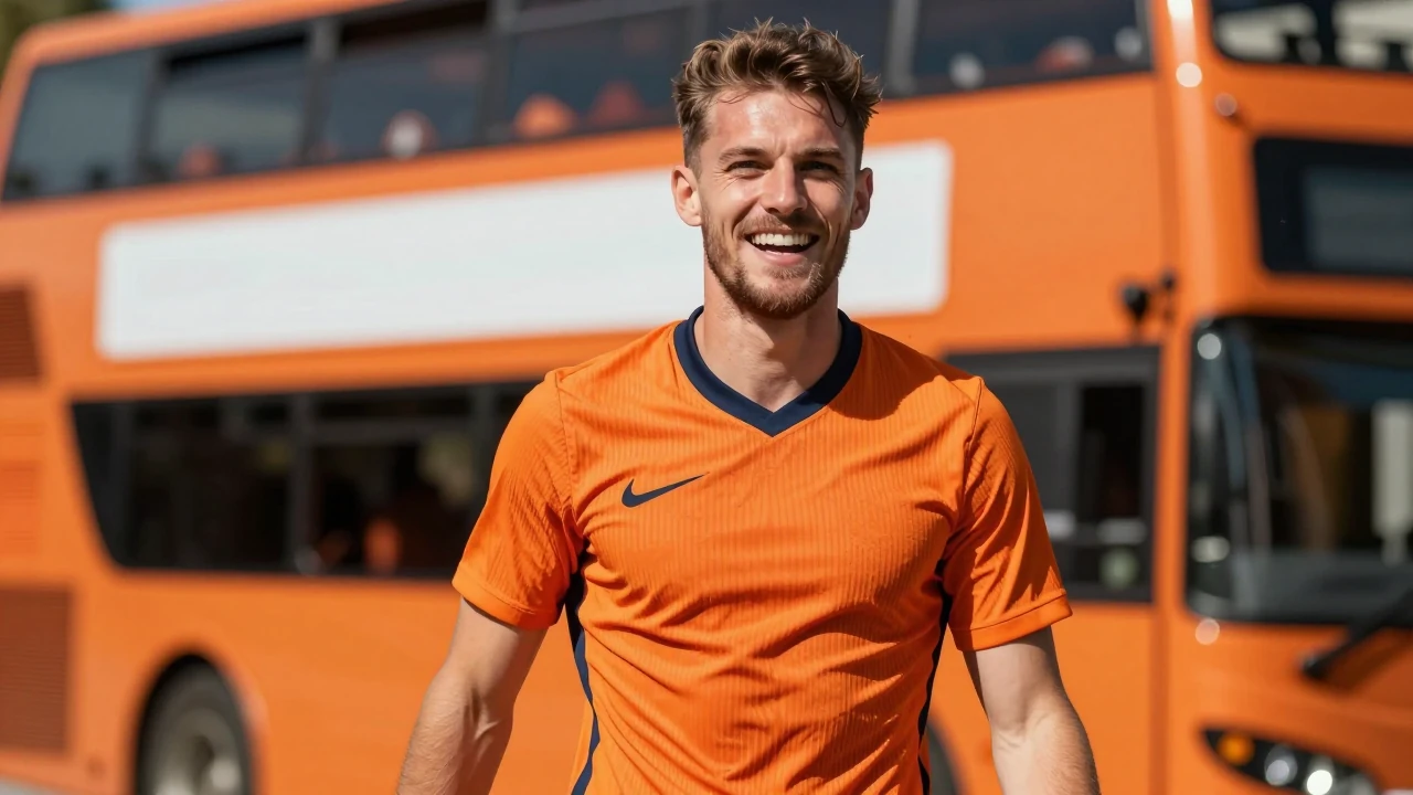 The Dutch national team's Orange Bus gathered fans in Galveston during a North American promotional tour for the 2026...