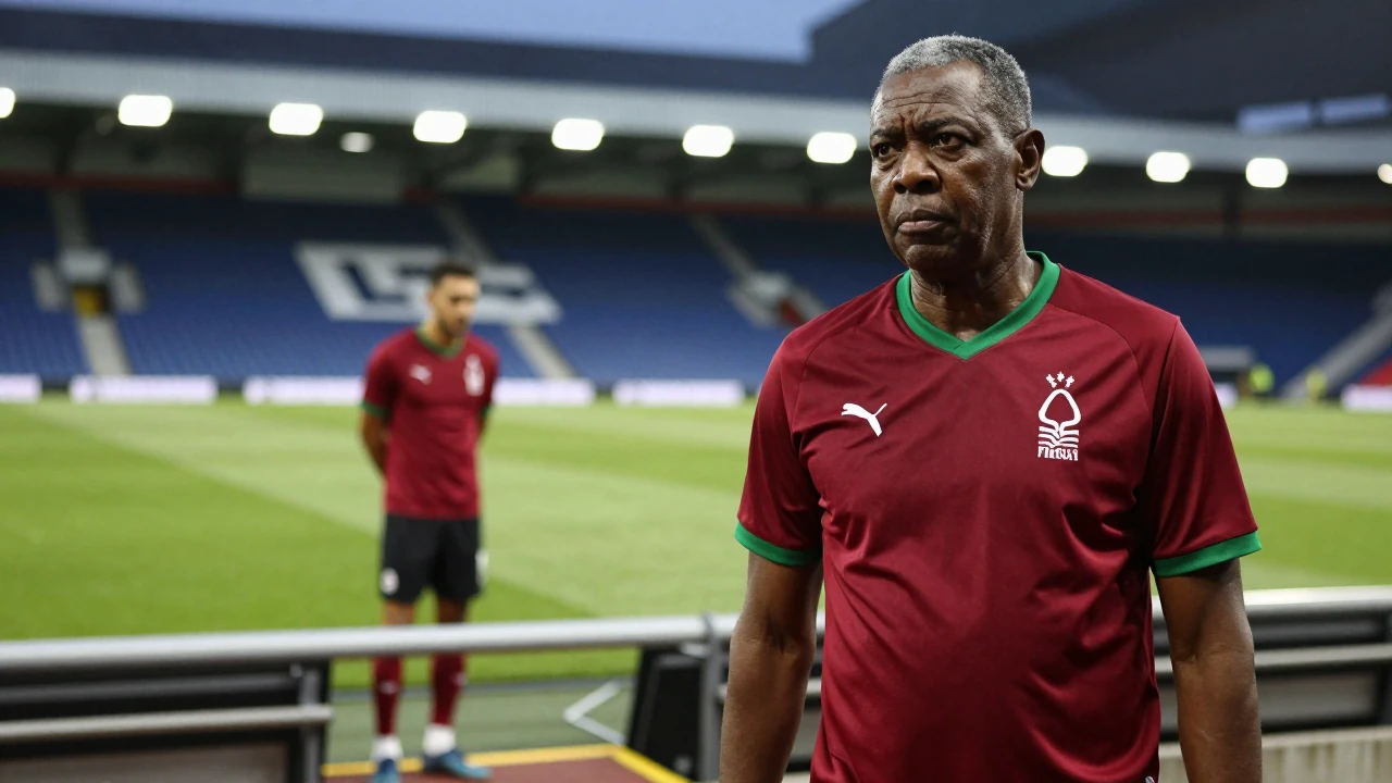 Nottingham Forest's Taiwo Awoniyi received a guard of honor from teammates during a 2-0 preseason win over Brest before...