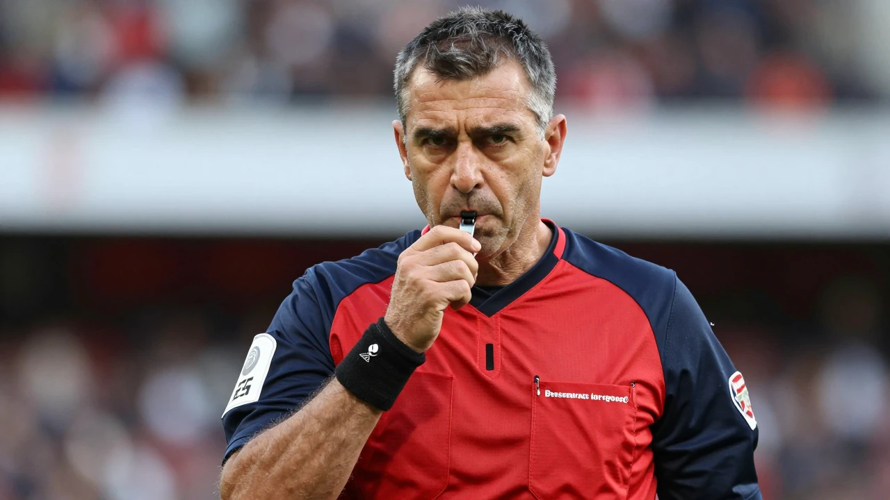 Arsenal faces Manchester City in the Community Shield, with referee Sam Barrott under scrutiny for past controversies