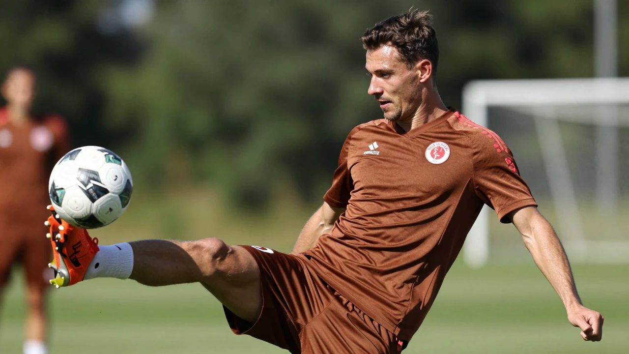 Der FC St. Pauli trainiert spezielle Freistöße für das Heimspiel gegen den 1
