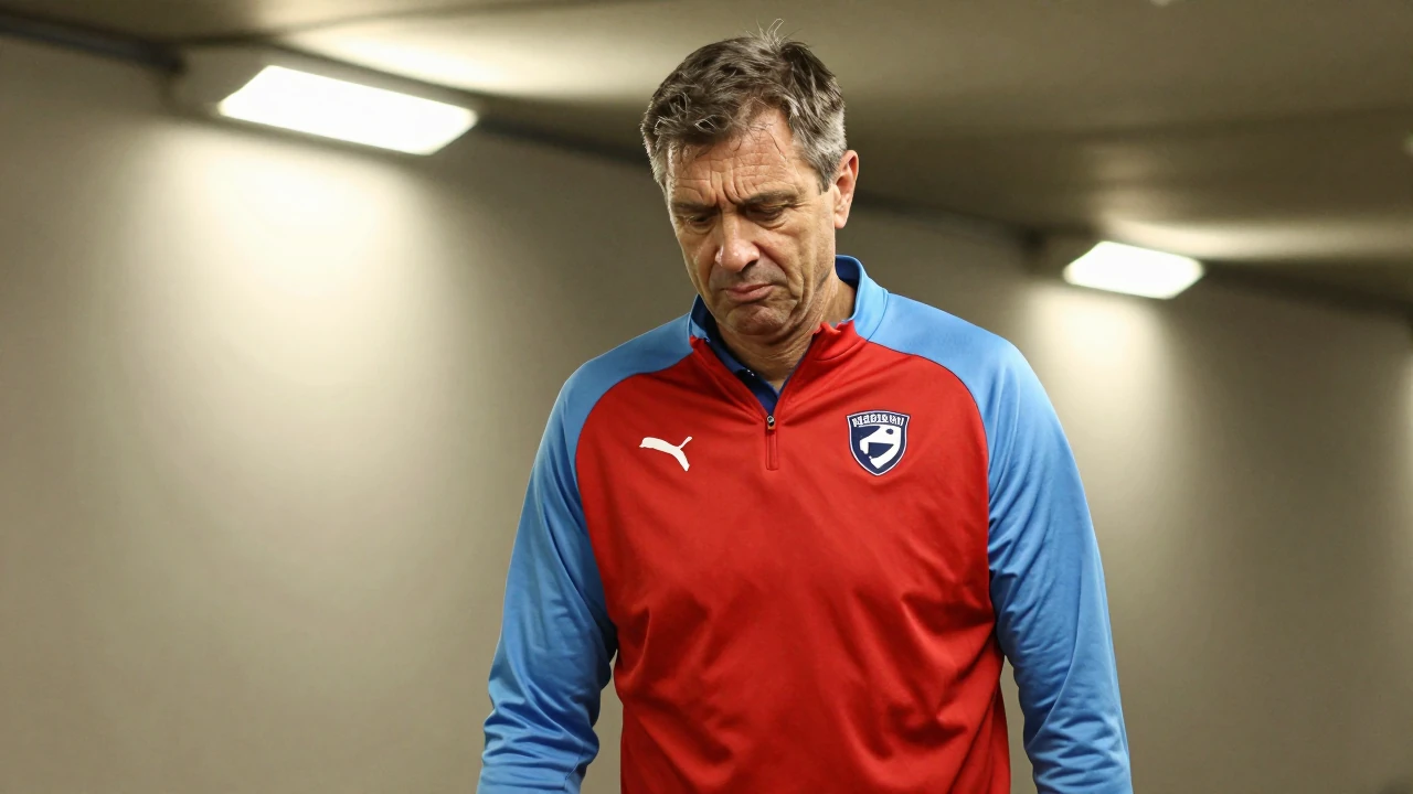 Heidenheim-Trainer Frank Schmidt reagiert auf das 2:5 gegen Jeddeloh II im DFB-Pokal