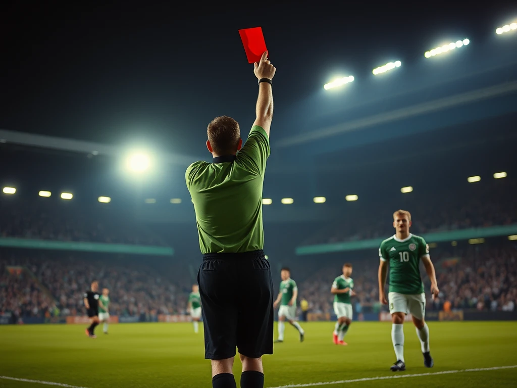 Hibernian Struggles as Celtic Capitalizes on Red Card for Win