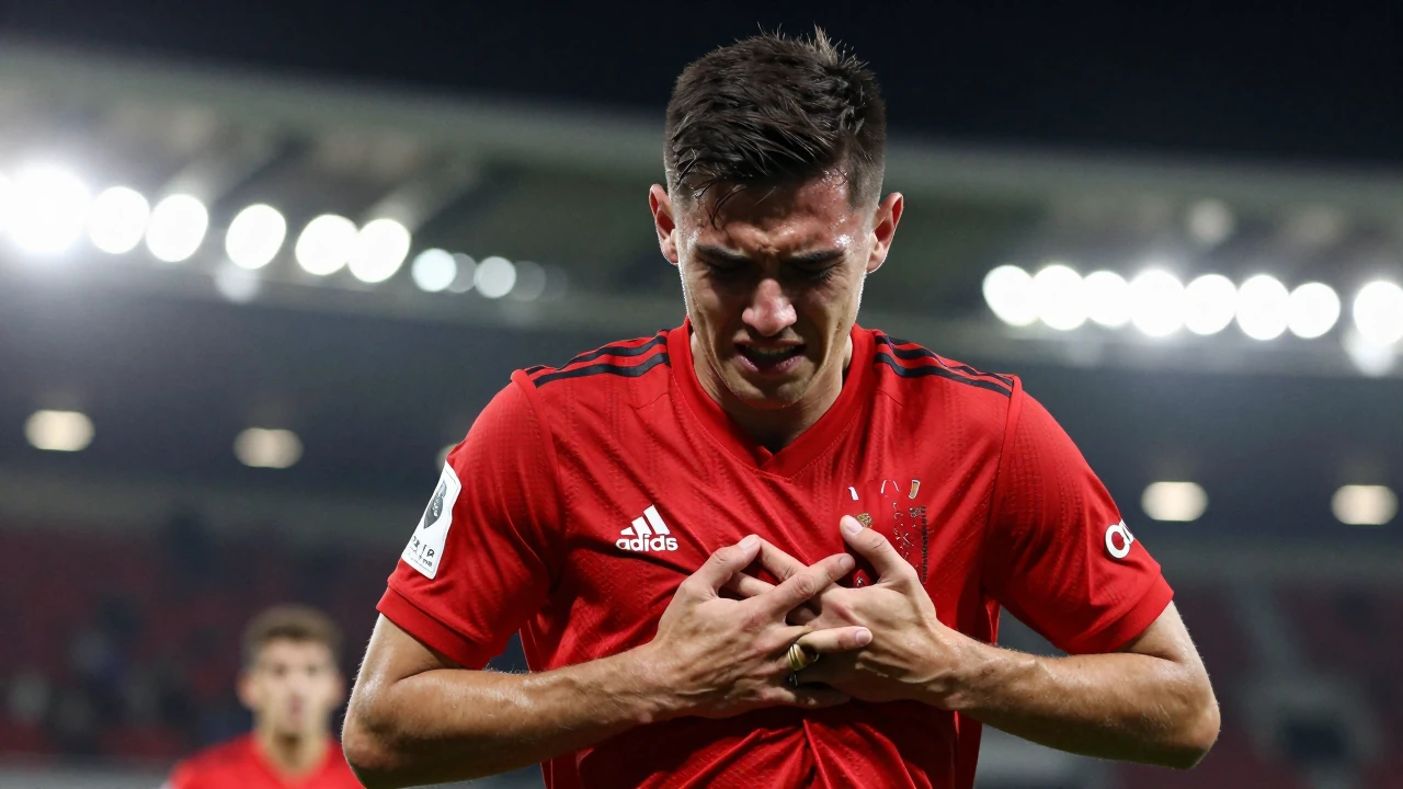 Ajax defender Aaron Bouwman, 19, suffered a bruised lung and sternum after a challenge from PSV's Ruben van Bommel that...