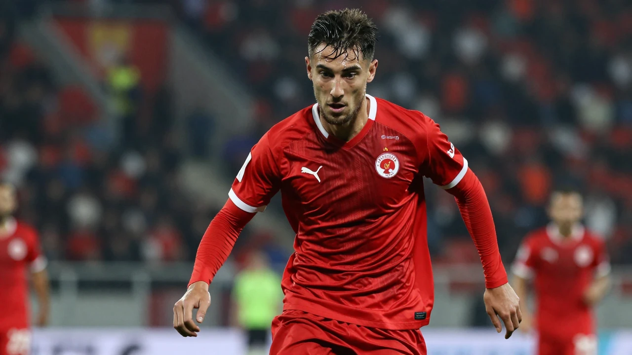 Reuters Connect'ten alınan lisanslı bir fotoğraf, 8 Mart 2025'teki Süper Lig haftası 27 maçında Kartal Kayra Yılmaz ve...